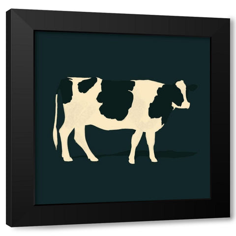 Refined Holstein III Black Modern Wood Framed Art Print with Double Matting by Green, Jacob