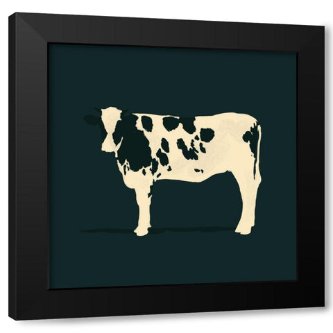 Refined Holstein IV Black Modern Wood Framed Art Print with Double Matting by Green, Jacob