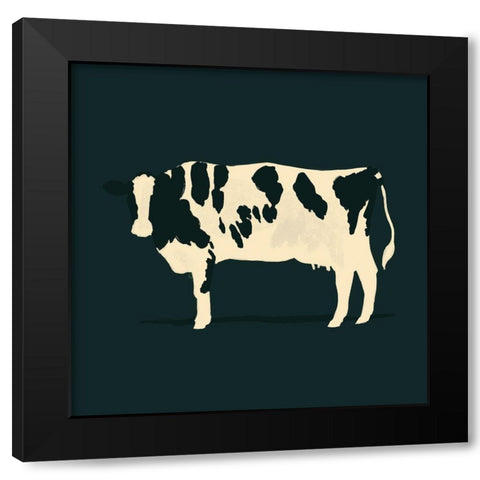 Refined Holstein V Black Modern Wood Framed Art Print with Double Matting by Green, Jacob