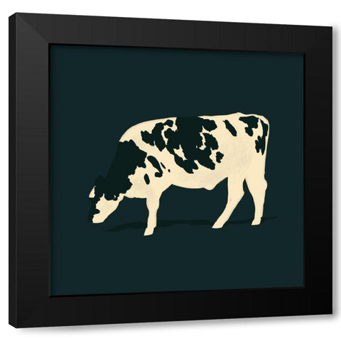 Refined Holstein VI Black Modern Wood Framed Art Print with Double Matting by Green, Jacob