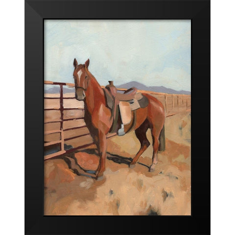 Range Horse II Black Modern Wood Framed Art Print by Green, Jacob