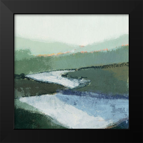 Riverbend Landscape II Black Modern Wood Framed Art Print by Barnes, Victoria