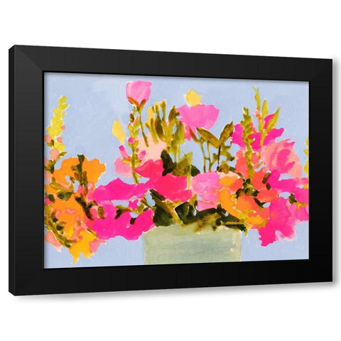 Saturated Spring Blooms I Black Modern Wood Framed Art Print with Double Matting by Barnes, Victoria