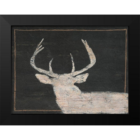 Brow Tine Deer I Black Modern Wood Framed Art Print by Moore, Regina