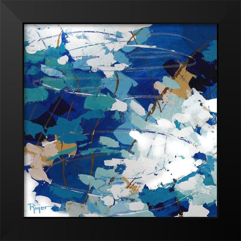 Ripples in Still Water II Black Modern Wood Framed Art Print by Riger, Sue