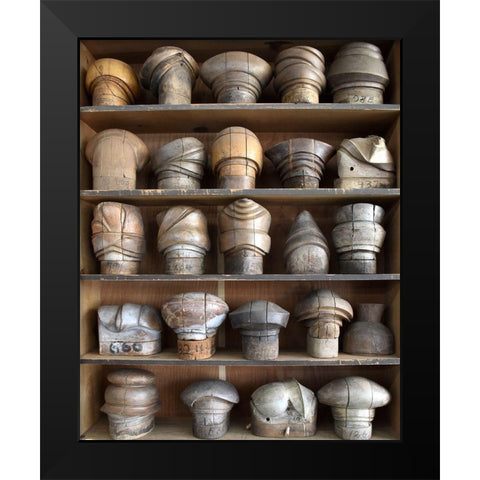 Ignatiuss Hat Blocks II Black Modern Wood Framed Art Print by Chandler, Sharon