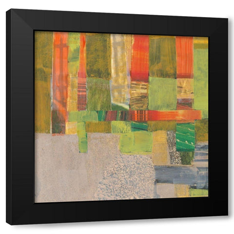 Woven Flags I Black Modern Wood Framed Art Print by Fagalde, Jarman