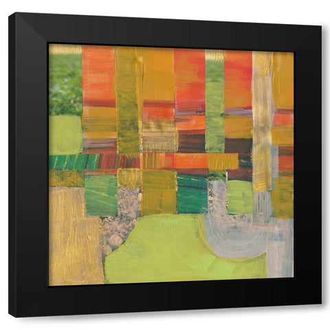 Woven Flags II Black Modern Wood Framed Art Print by Fagalde, Jarman