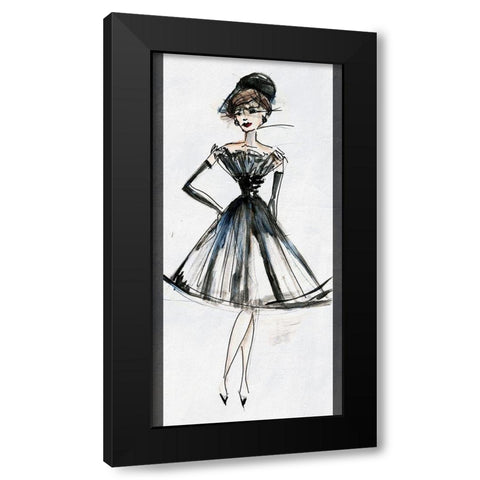 Fashion Trois Black Modern Wood Framed Art Print by Fagalde, Jarman