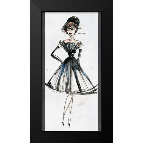 Fashion Trois Black Modern Wood Framed Art Print by Fagalde, Jarman