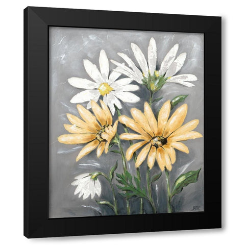 Summer Daisies II Black Modern Wood Framed Art Print with Double Matting by Reynolds, Jade