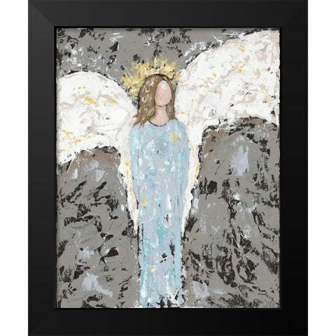 Angels Everyone I Black Modern Wood Framed Art Print by Reynolds, Jade