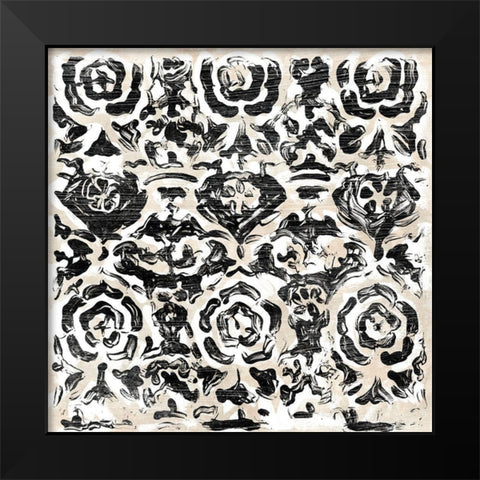 Parchment Brocade IX Black Modern Wood Framed Art Print by Vess, June Erica