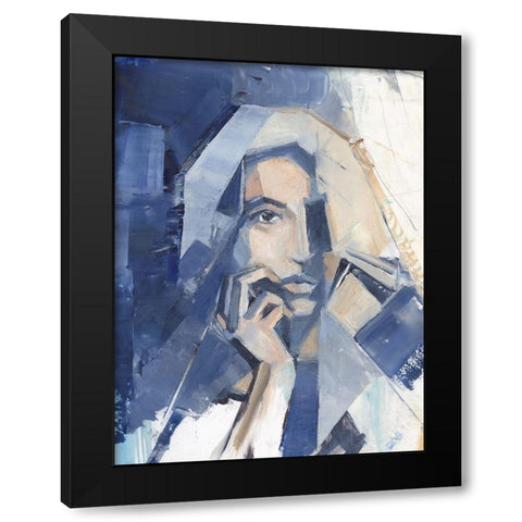Cubist Glamour I Black Modern Wood Framed Art Print with Double Matting by Harper, Ethan