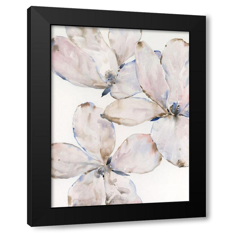 Soft Wind Flowers I Black Modern Wood Framed Art Print with Double Matting by OToole, Tim