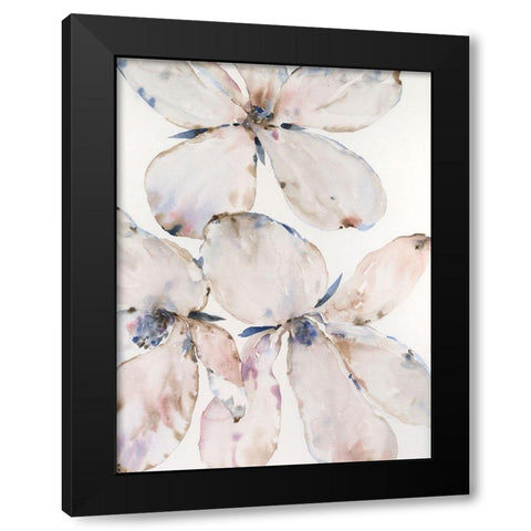 Soft Wind Flowers II Black Modern Wood Framed Art Print with Double Matting by OToole, Tim