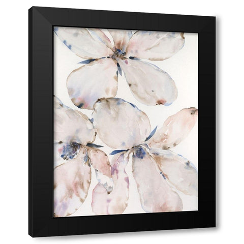 Soft Wind Flowers II Black Modern Wood Framed Art Print by OToole, Tim