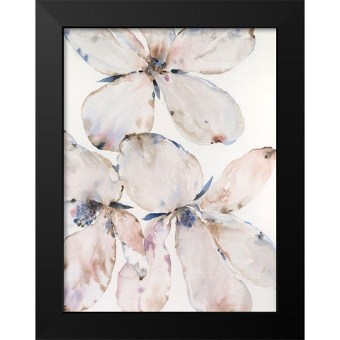 Soft Wind Flowers II Black Modern Wood Framed Art Print by OToole, Tim