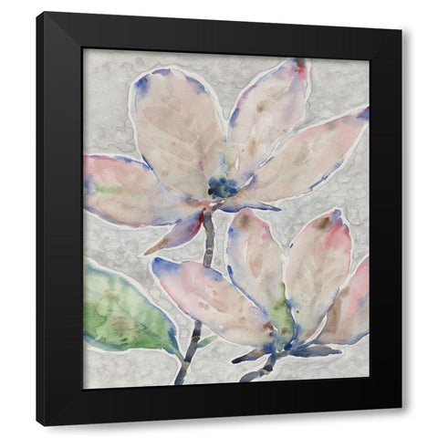 Blossom Study II Black Modern Wood Framed Art Print with Double Matting by OToole, Tim