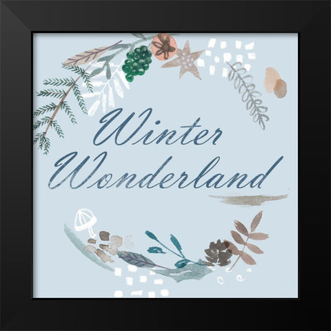 Snowy Christmas III Black Modern Wood Framed Art Print by Wang, Melissa