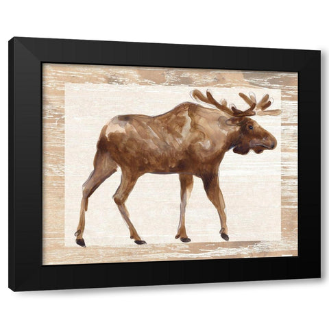 Rustic Barnwood Animals I Black Modern Wood Framed Art Print with Double Matting by Vess, June Erica