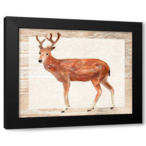 Rustic Barnwood Animals IV Black Modern Wood Framed Art Print by Vess, June Erica