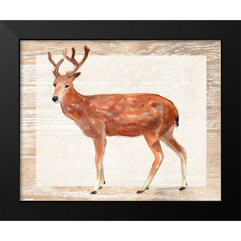 Rustic Barnwood Animals IV Black Modern Wood Framed Art Print by Vess, June Erica