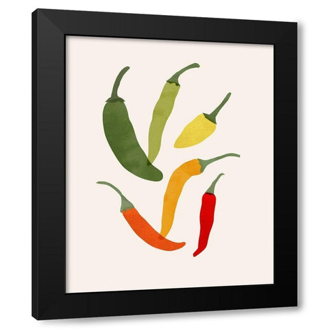 Organic Veg X Black Modern Wood Framed Art Print with Double Matting by Barnes, Victoria