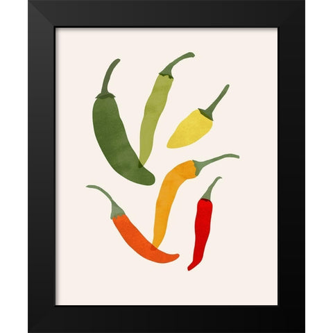 Organic Veg X Black Modern Wood Framed Art Print by Barnes, Victoria