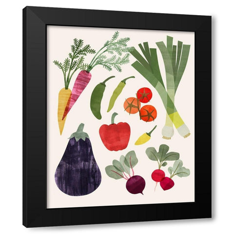 Garden Offering I Black Modern Wood Framed Art Print with Double Matting by Barnes, Victoria