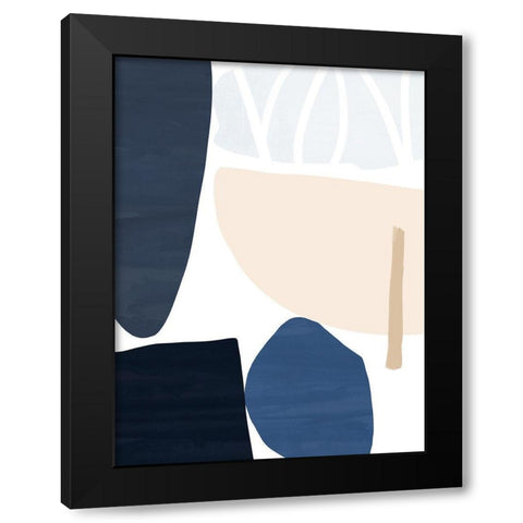 Denim and Sand I Black Modern Wood Framed Art Print with Double Matting by Barnes, Victoria