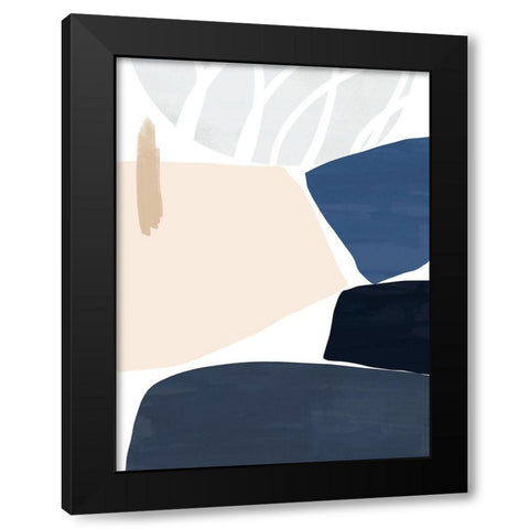 Denim and Sand II Black Modern Wood Framed Art Print by Barnes, Victoria