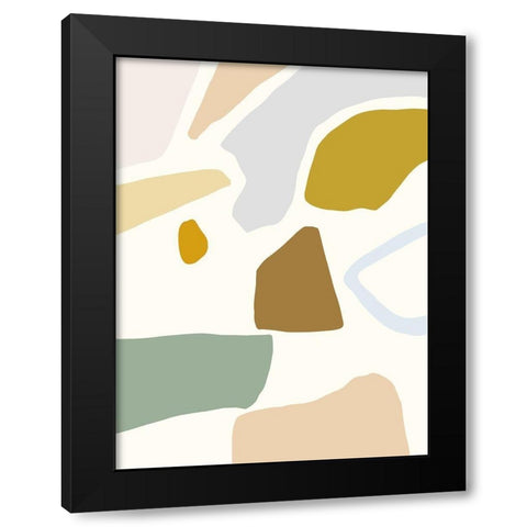 Pastel Splotches II Black Modern Wood Framed Art Print by Barnes, Victoria