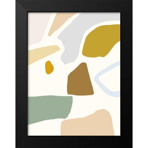 Pastel Splotches II Black Modern Wood Framed Art Print by Barnes, Victoria