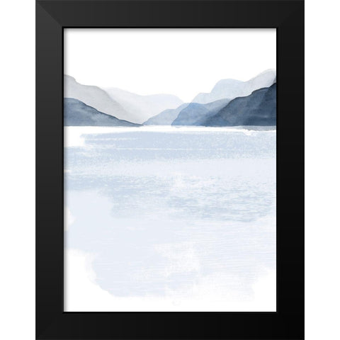 Glacial Lake II Black Modern Wood Framed Art Print by Barnes, Victoria