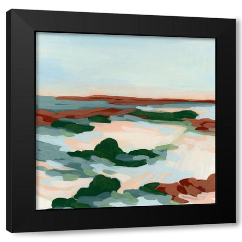 Rust Sea Valley II Black Modern Wood Framed Art Print with Double Matting by Vess, June Erica