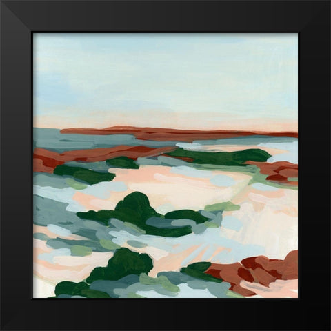 Rust Sea Valley II Black Modern Wood Framed Art Print by Vess, June Erica