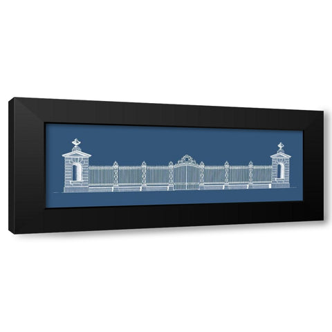 Custom Graphic Palace Gate I Black Modern Wood Framed Art Print with Double Matting by Gibbs, James