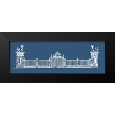 Custom Graphic Palace Gate II Black Modern Wood Framed Art Print by Gibbs, James