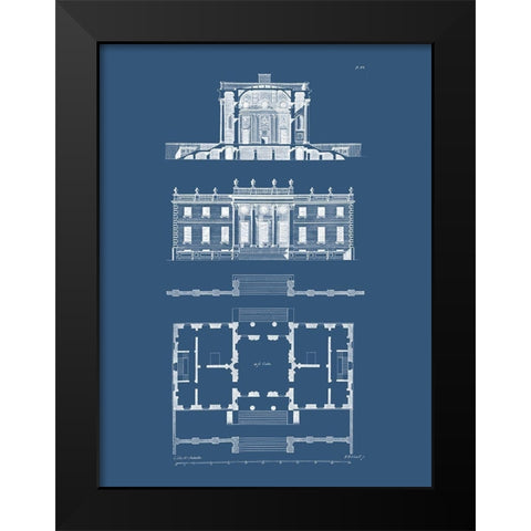 Custom Graphic Building and Plan IV Black Modern Wood Framed Art Print by Gibbs, James