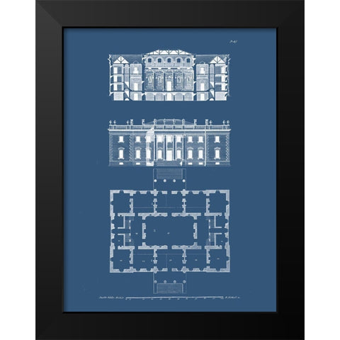 Custom Graphic Building and Plan VI Black Modern Wood Framed Art Print by Gibbs, James