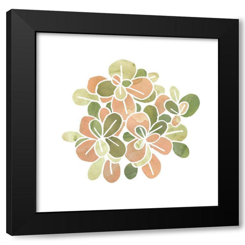 Succulent Cameo II Black Modern Wood Framed Art Print by Vess, June Erica