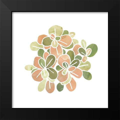 Succulent Cameo II Black Modern Wood Framed Art Print by Vess, June Erica