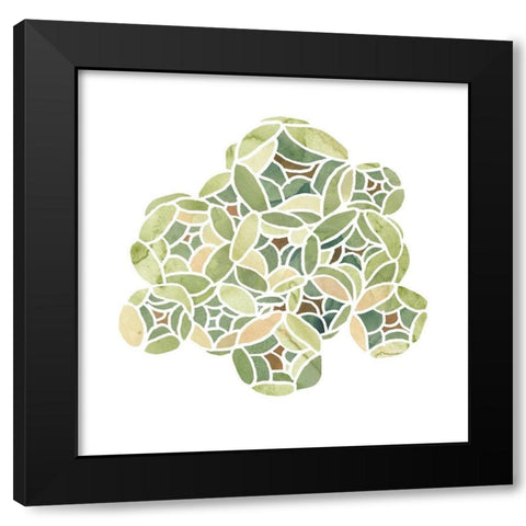 Succulent Cameo V Black Modern Wood Framed Art Print by Vess, June Erica