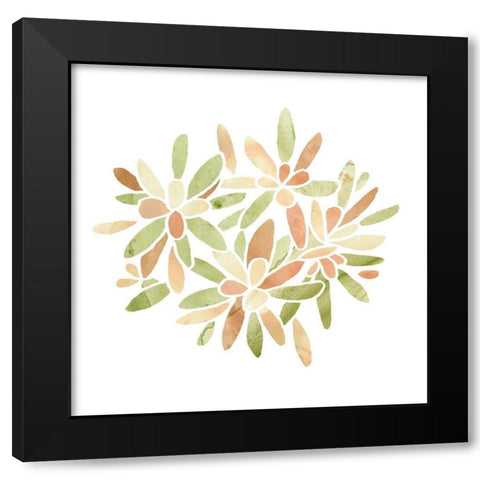 Succulent Cameo X Black Modern Wood Framed Art Print by Vess, June Erica