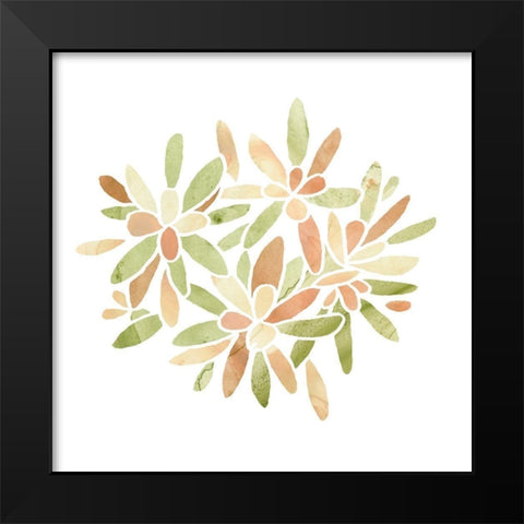 Succulent Cameo X Black Modern Wood Framed Art Print by Vess, June Erica