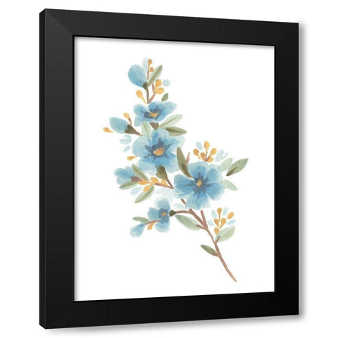Wildflower Sprig I Black Modern Wood Framed Art Print by Vess, June Erica