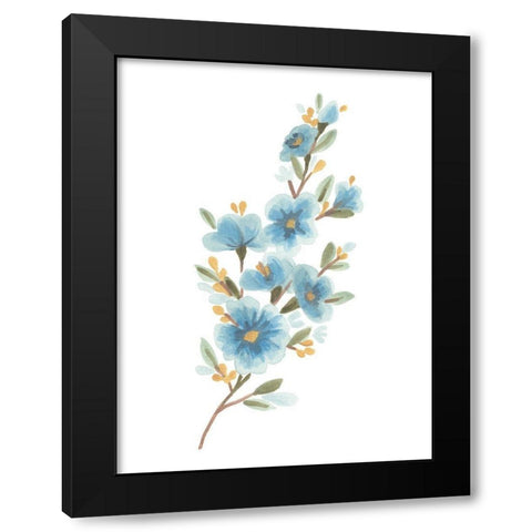 Wildflower Sprig II Black Modern Wood Framed Art Print with Double Matting by Vess, June Erica