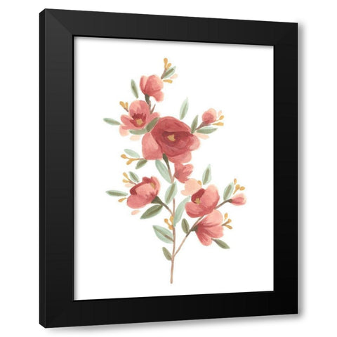 Wildflower Sprig IV Black Modern Wood Framed Art Print with Double Matting by Vess, June Erica