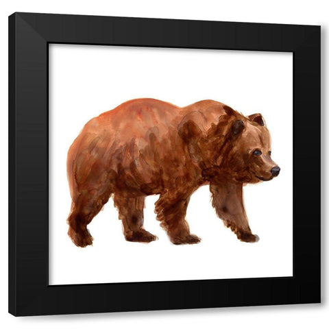 Simple Lodge Animals III Black Modern Wood Framed Art Print with Double Matting by Vess, June Erica